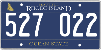 RI license plate 527022