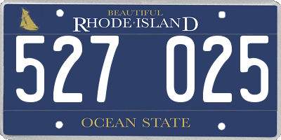 RI license plate 527025