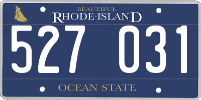 RI license plate 527031