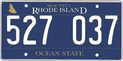 RI license plate 527037