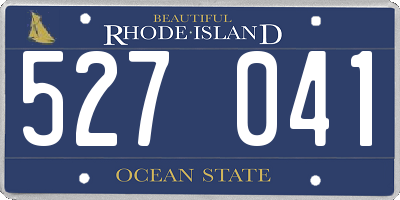 RI license plate 527041