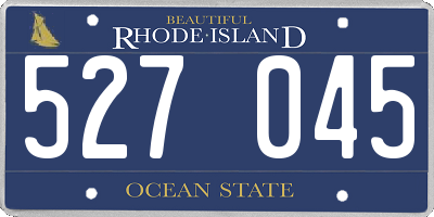 RI license plate 527045