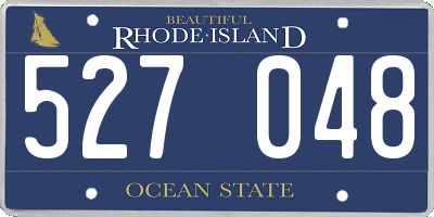 RI license plate 527048