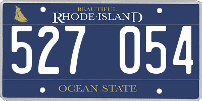 RI license plate 527054