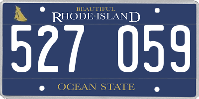 RI license plate 527059