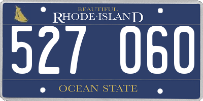 RI license plate 527060