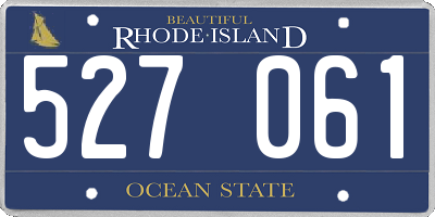 RI license plate 527061
