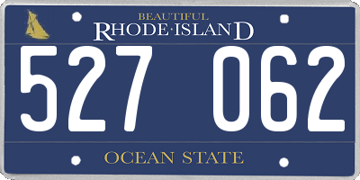 RI license plate 527062