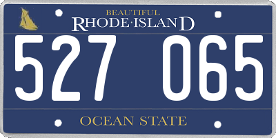 RI license plate 527065