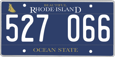 RI license plate 527066