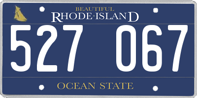 RI license plate 527067