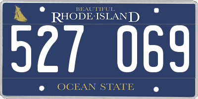 RI license plate 527069