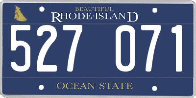 RI license plate 527071