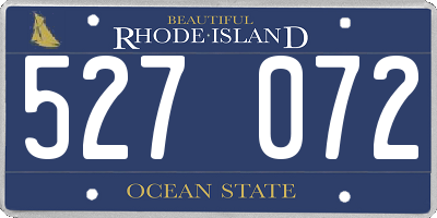 RI license plate 527072