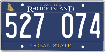 RI license plate 527074