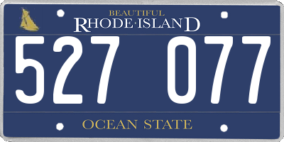 RI license plate 527077