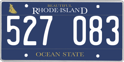 RI license plate 527083