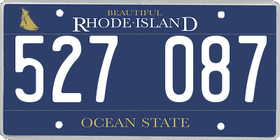 RI license plate 527087