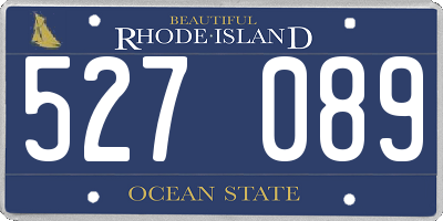 RI license plate 527089