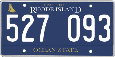 RI license plate 527093