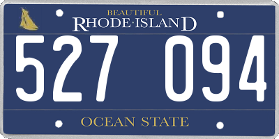 RI license plate 527094