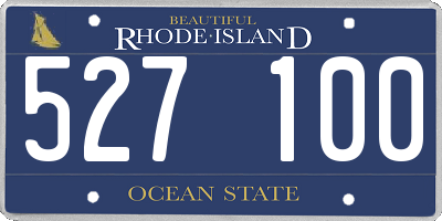 RI license plate 527100