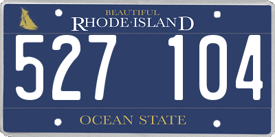 RI license plate 527104