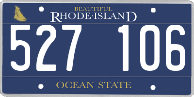 RI license plate 527106