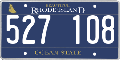 RI license plate 527108
