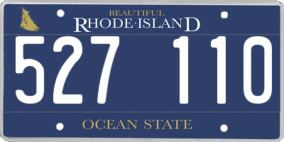 RI license plate 527110