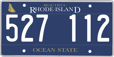 RI license plate 527112