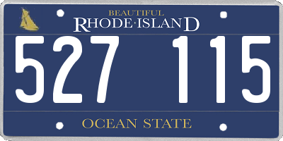 RI license plate 527115