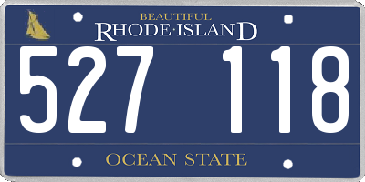 RI license plate 527118