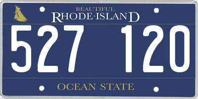 RI license plate 527120