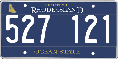 RI license plate 527121