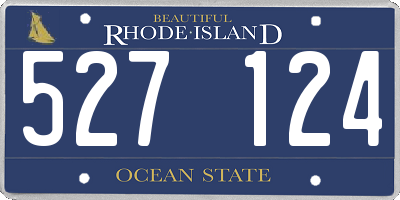 RI license plate 527124