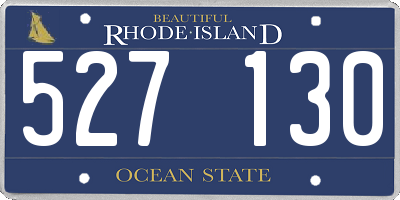 RI license plate 527130