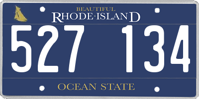 RI license plate 527134