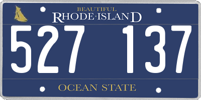 RI license plate 527137