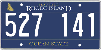 RI license plate 527141