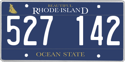 RI license plate 527142