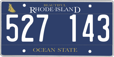 RI license plate 527143
