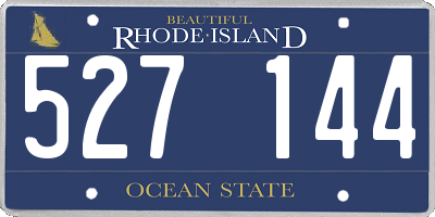 RI license plate 527144