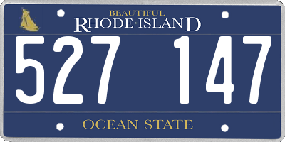 RI license plate 527147