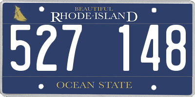 RI license plate 527148
