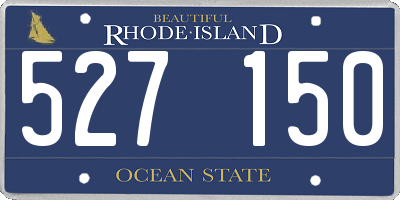 RI license plate 527150