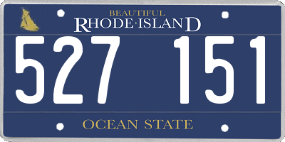 RI license plate 527151