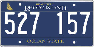 RI license plate 527157