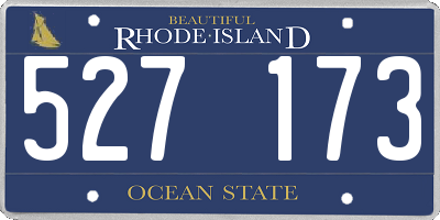 RI license plate 527173