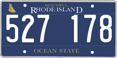 RI license plate 527178